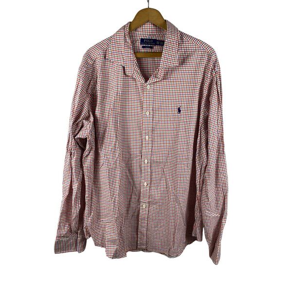 Ralph Lauren Checkered Dress Shirt Slim Fit XXL - Picture 4 of 8